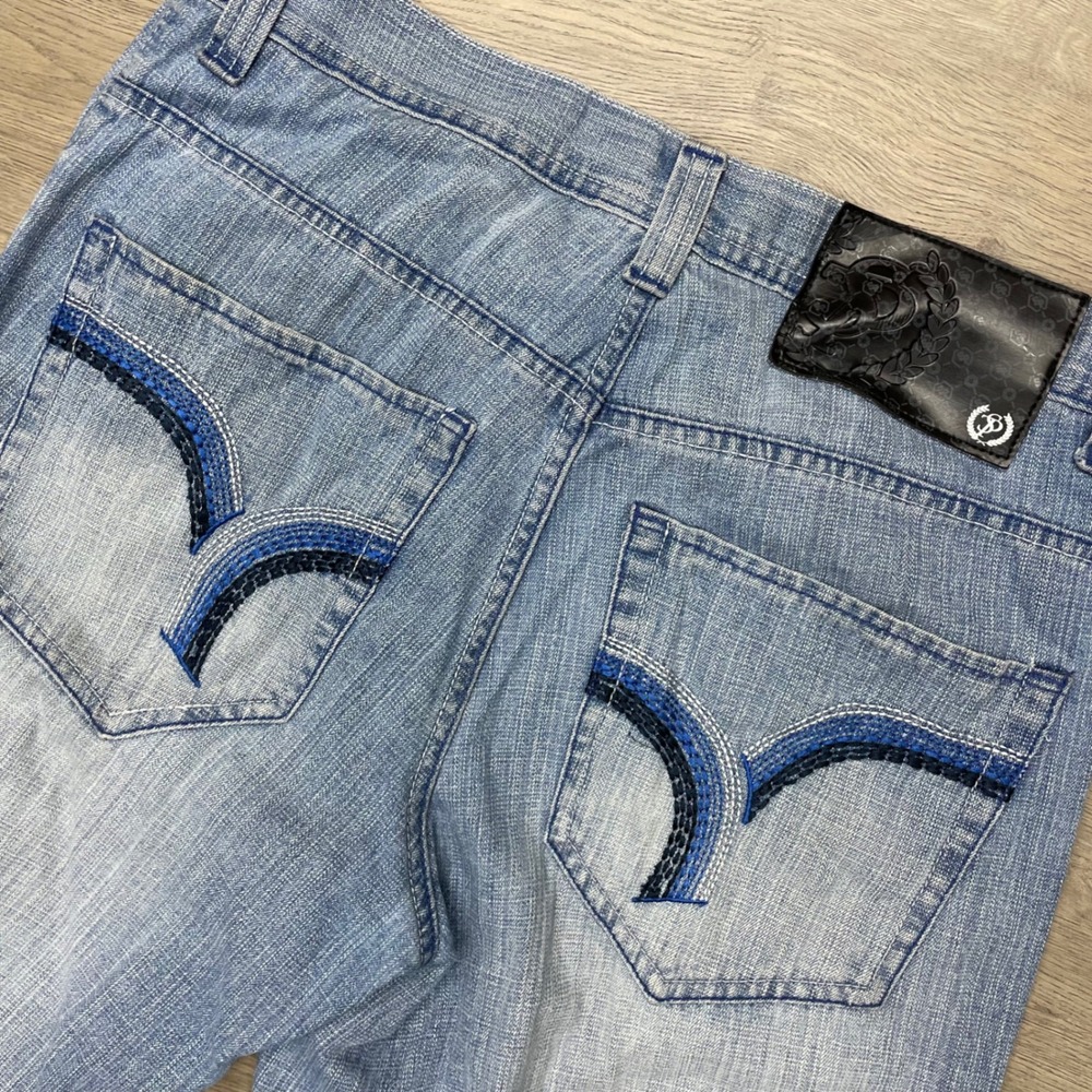 Southpole Jeans Mens 34 Blue Embroidered Pocket Baggy Y2K Streetwear Denim FAIR